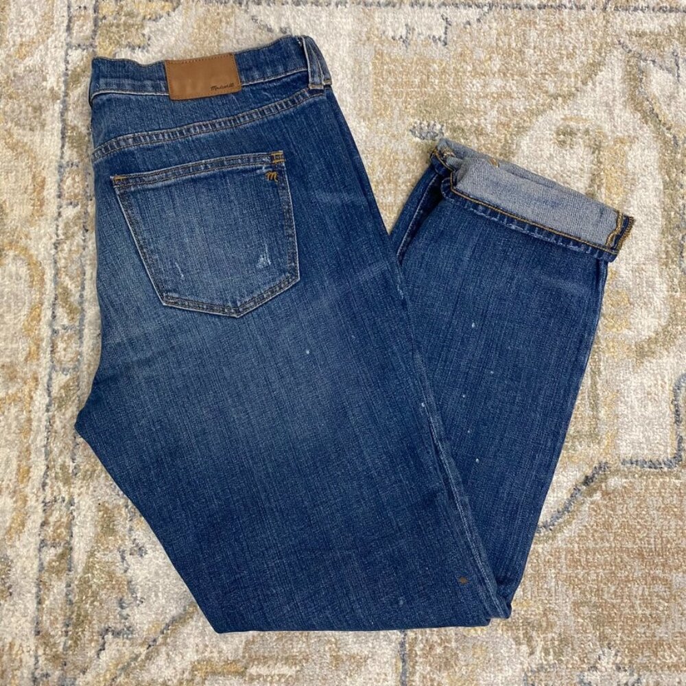 Madewell 11-Inch The High-Rise Slim Boyjean: Painter Edition (Boulder)